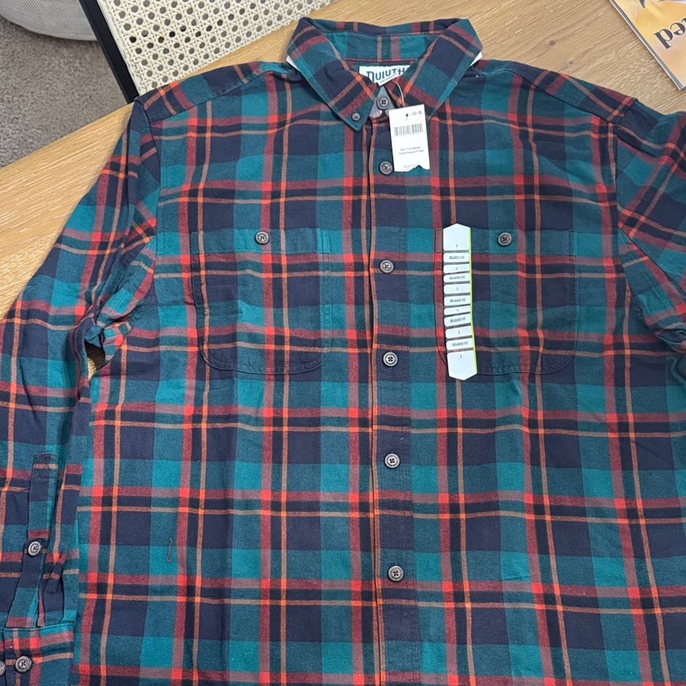 Duluth Trading Co Plaid Shirt - Blue and Red - Picture 1 of 3